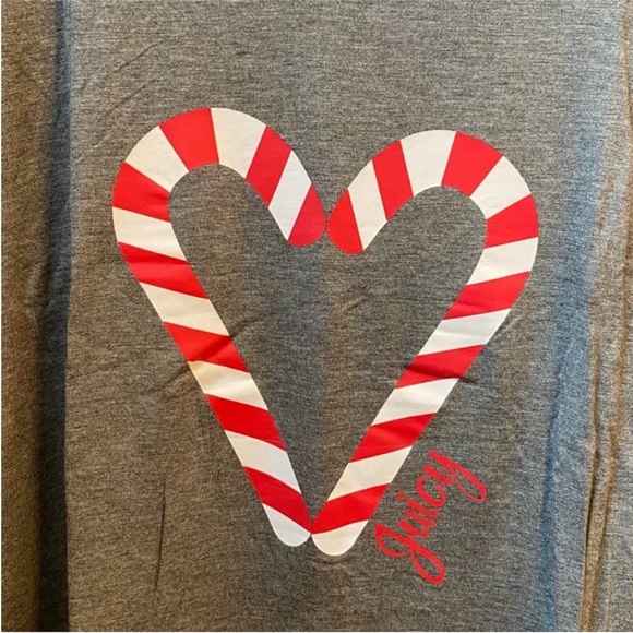 NWT Juicy Couture PJ Set Christmas Pajamas in Red Gray  🩵Price is Firm🩵 - Picture 8 of 13